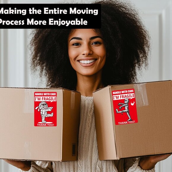 Funny Fragile Stickers 3x2inch 500 Labels - Picture 2 of 6